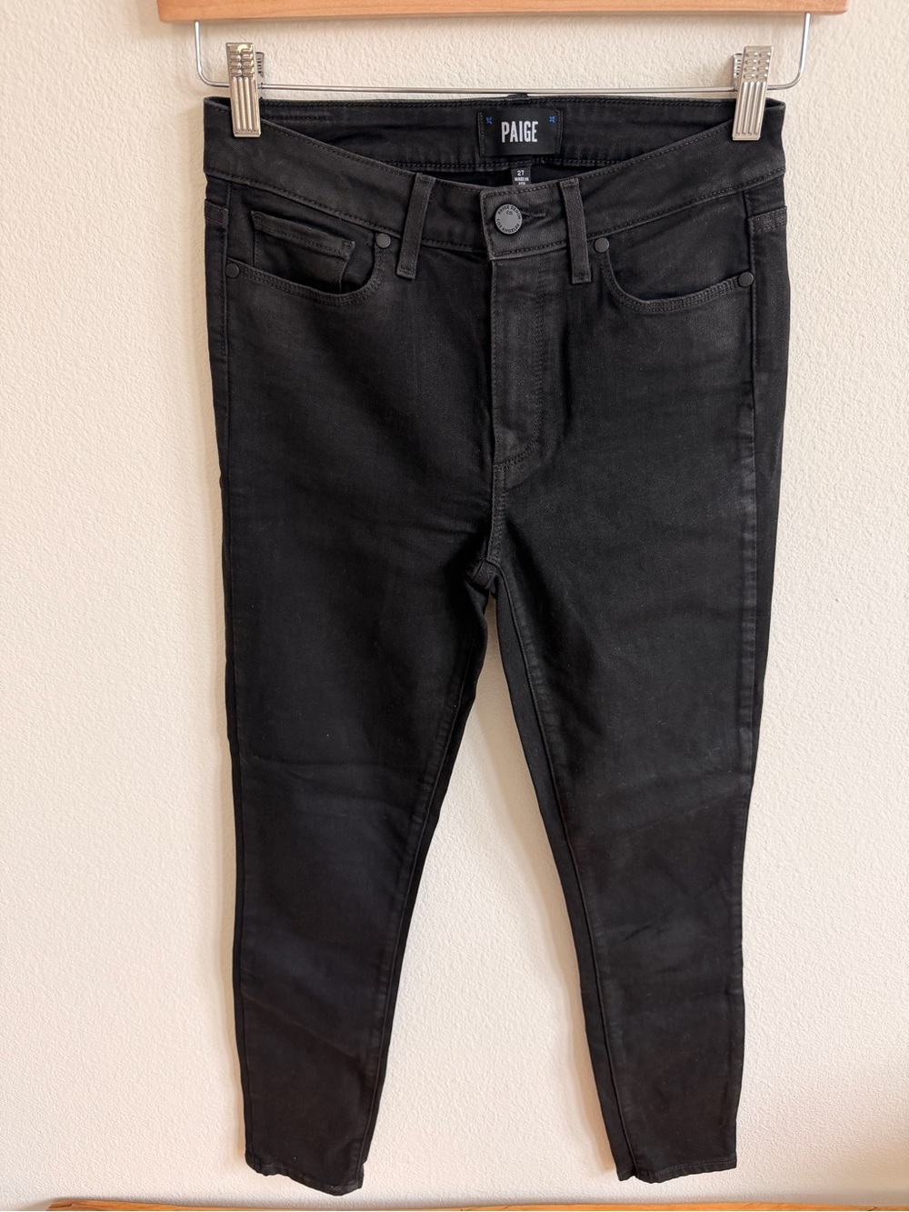 PAIGE Hoxton Ankle Black High-Rise Jeans